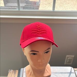 Vibrant Red Cap with Embroidered Logo